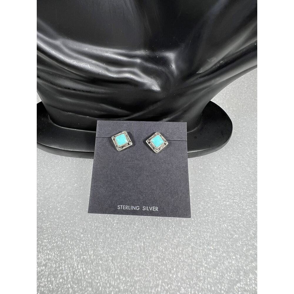 Vintage Sterling Silver Turquoise Southwestern Country Western Rodeo Deadstock - Picture 5 of 16